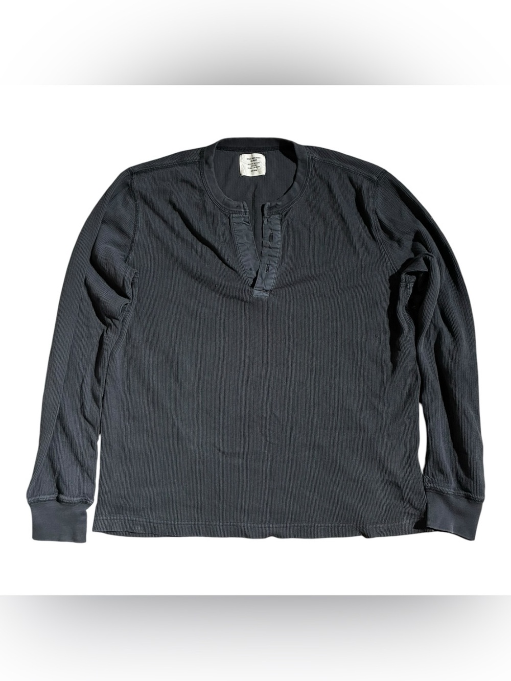 Buck Mason Vintage Thermal Henley Gray